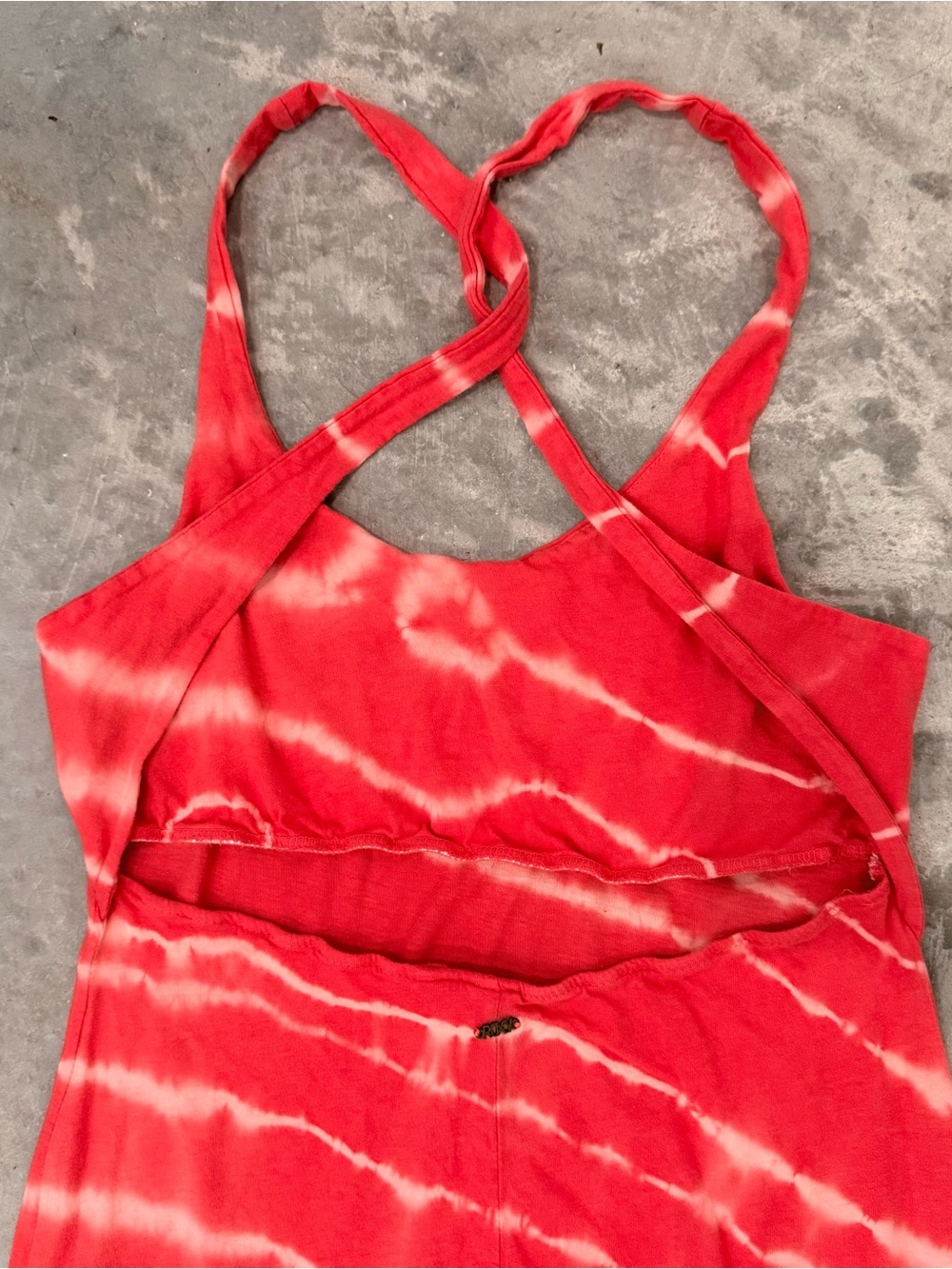 Roxy Tie-Dye Maxi Dress with Crisscross Straps - Picture 3 of 5